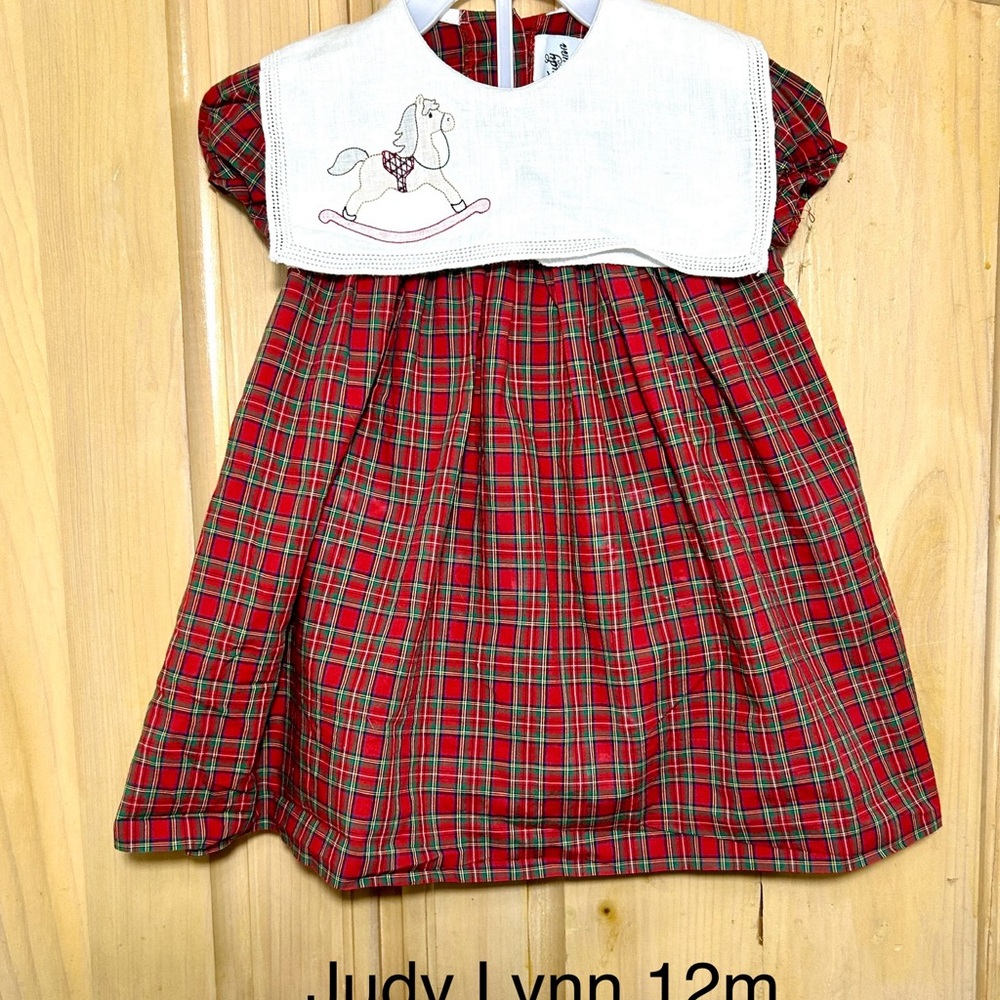 Red Plaid Kids Casual Dress